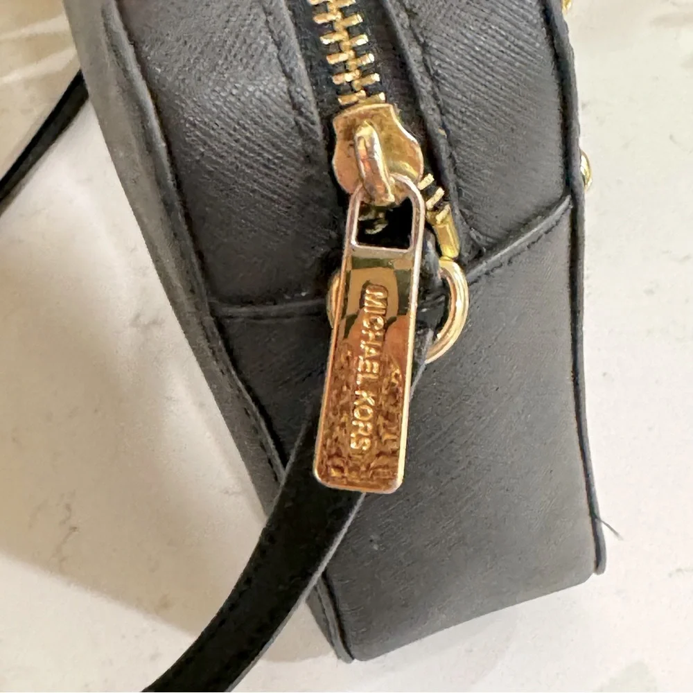 Michael Kors Sandrine Stud MK Crossbody Bag Purse Saffiano Leather